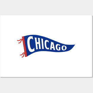 Chicago Pennant - White Posters and Art